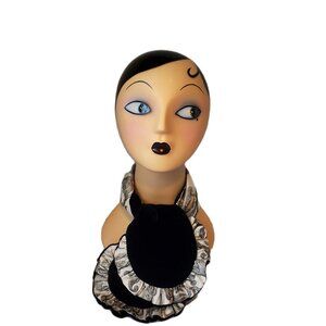 Scarf/Cravat 100% Silk and Silk Velvet.  Reversible A112